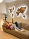 Wooden World Map 'S' 105x180 cm from solid wood (5 species of wood)