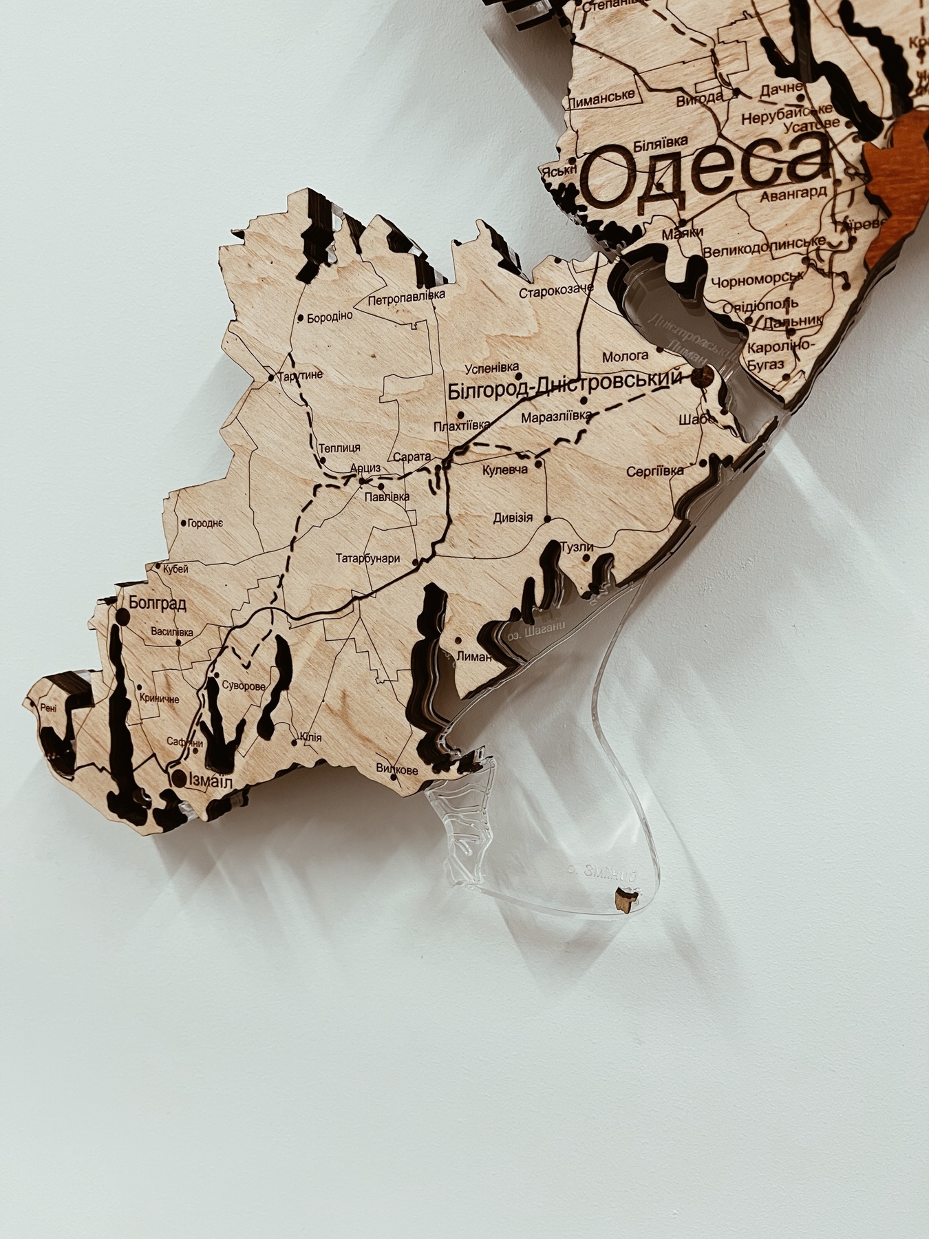 Wooden Map of the Forests of Ukraine 'L+' 200 x 135 cm
