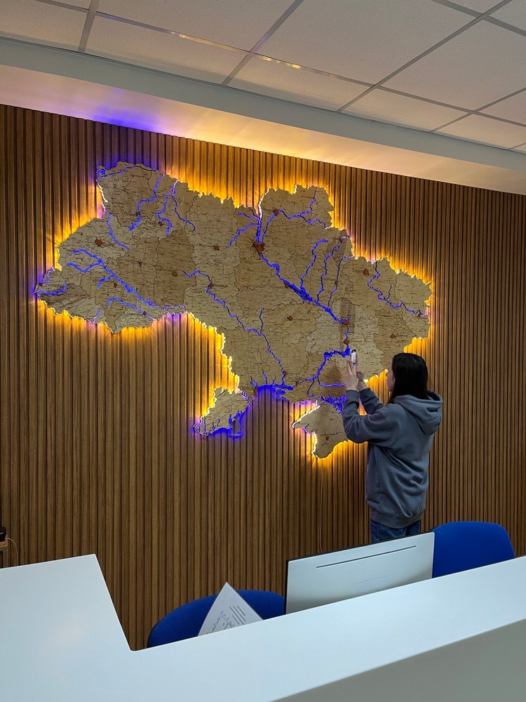 Дерев'яна Карта України "XL" 235x160 см 110012 фото